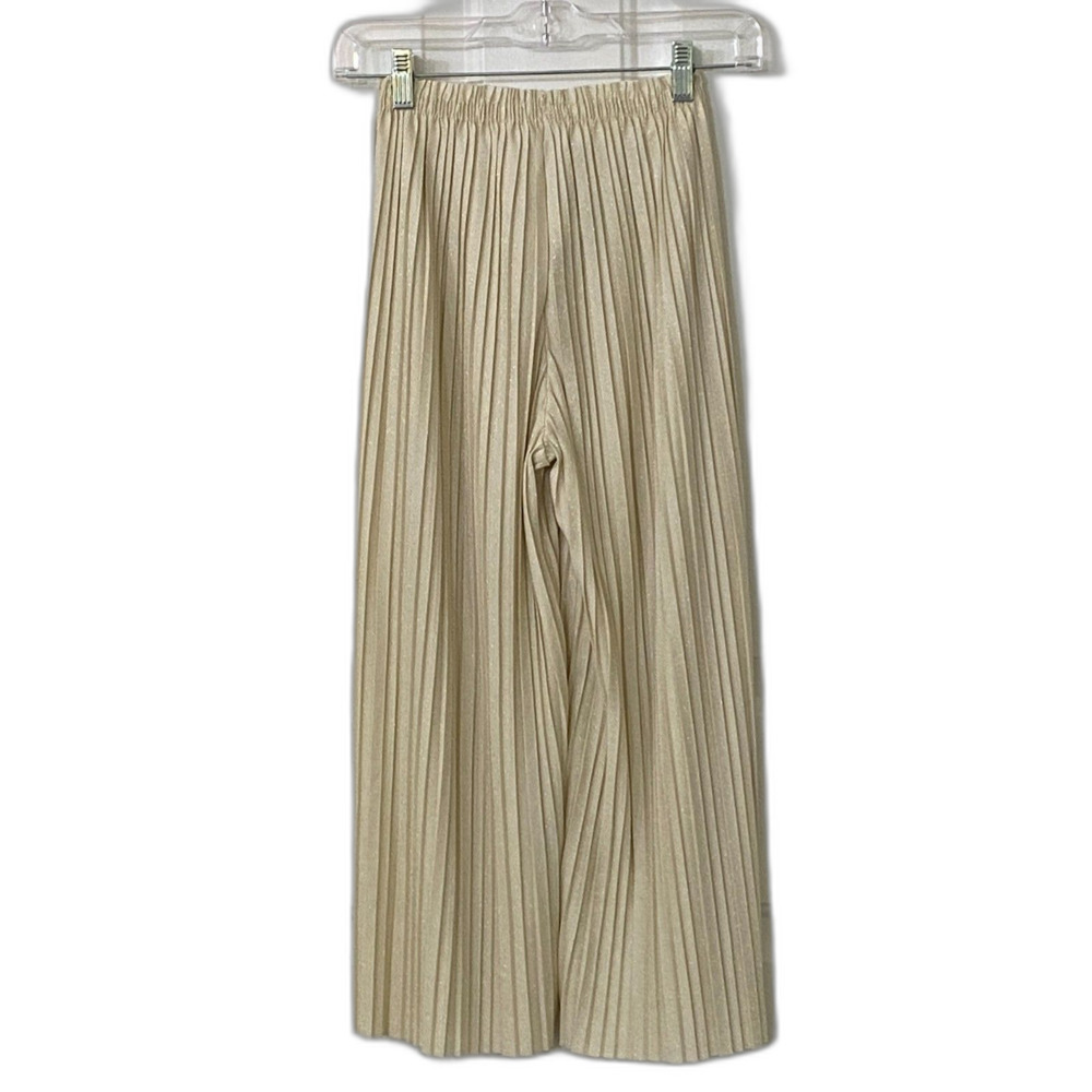 NWT ZARA Kids Girls Pleated Sparkle Wide Leg Pants Sz 11-12 years